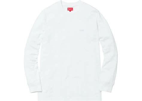 supreme metallic box logo l s tee white|Box Logo L S Tee .